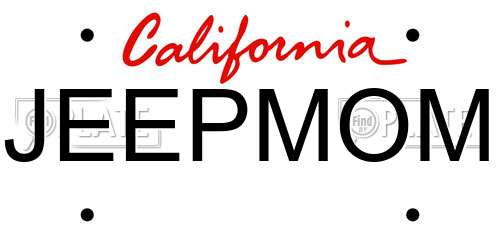 JEEPMOM California License Plate