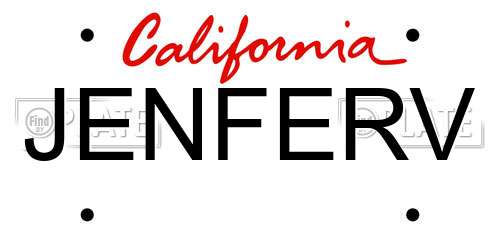 JENFERV California License Plate