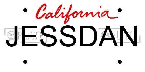 JESSDAN California License Plate
