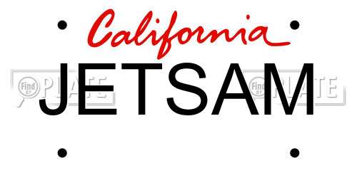 JETSAM California License Plate