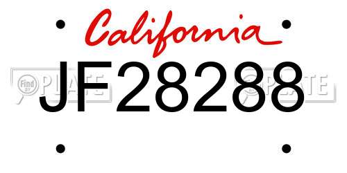 JF28288 California License Plate