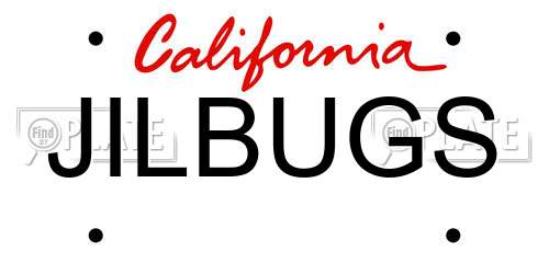 JILBUGS California License Plate