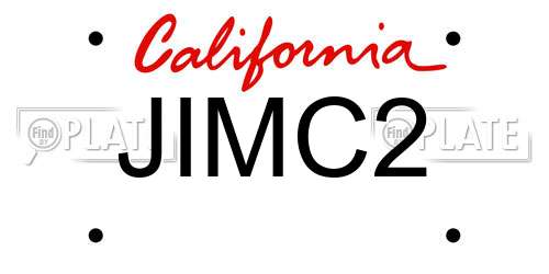 JIMC2 California License Plate