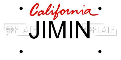 JIMIN California License Plate
