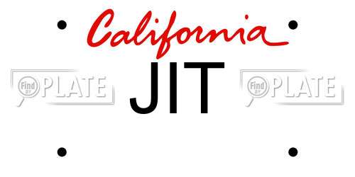 JIT California License Plate