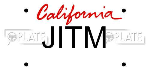 JITM California License Plate