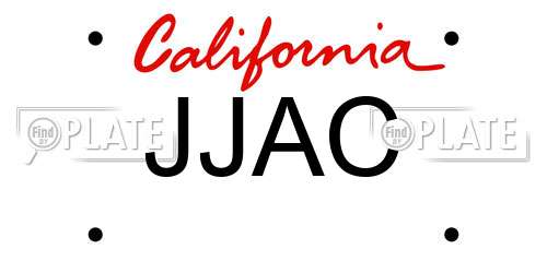 JJAC California License Plate