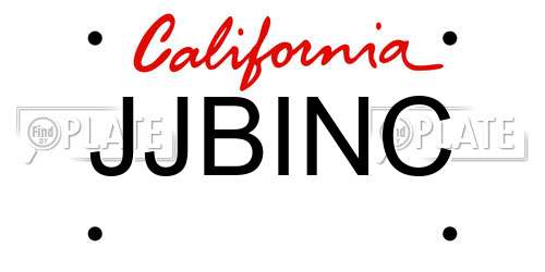 JJBINC California License Plate