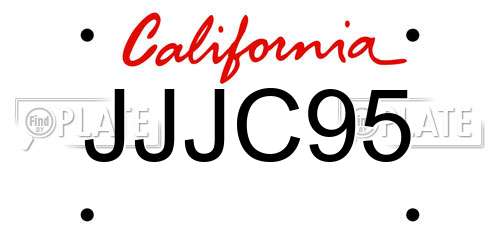 JJJC95 California License Plate