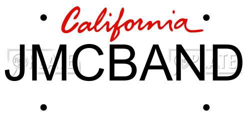 JMCBAND California License Plate