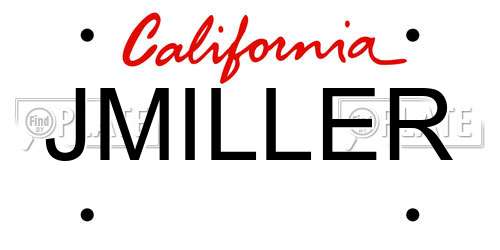 JMILLER California License Plate
