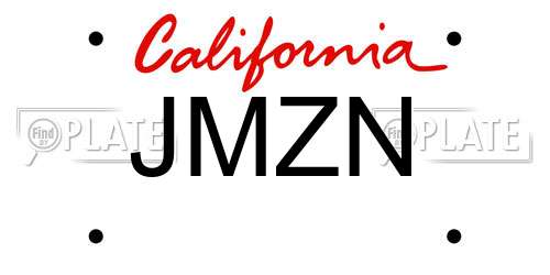 JMZN California License Plate