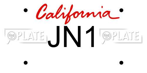 JN1 California License Plate