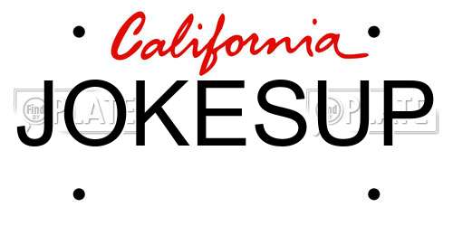 JOKESUP California License Plate