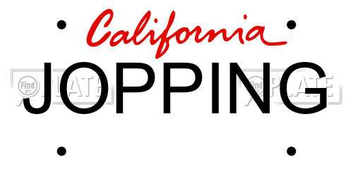 JOPPING California License Plate