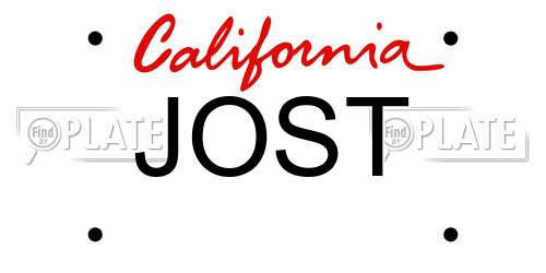 JOST California License Plate