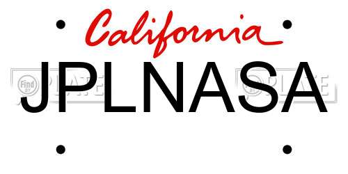 JPLNASA California License Plate