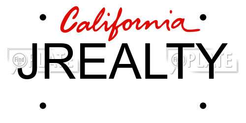 JREALTY California License Plate