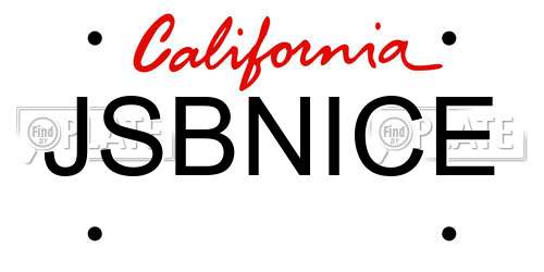 JSBNICE California License Plate