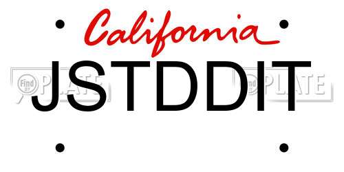 JSTDDIT California License Plate