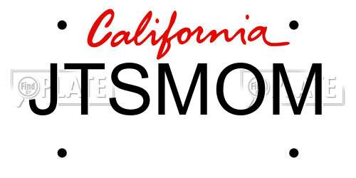 JTSMOM California License Plate