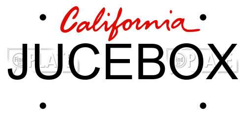 JUCEBOX California License Plate