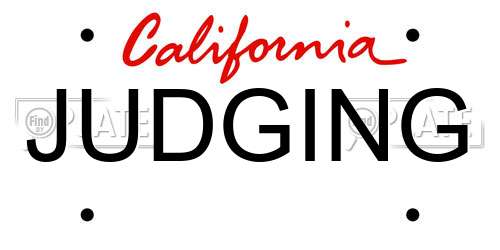 JUDGING California License Plate