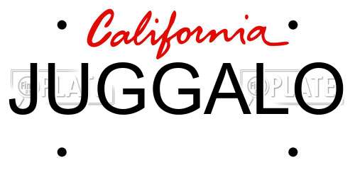 JUGGALO California License Plate
