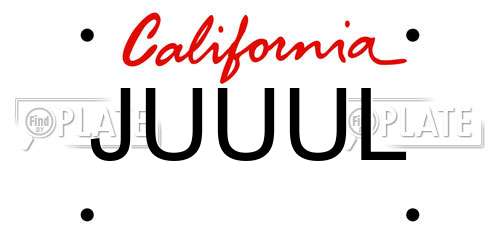JUUUL California License Plate