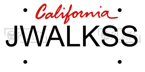 JWALKSS California License Plate