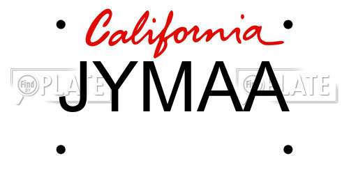 JYMAA California License Plate