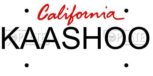 KAASHOO California License Plate