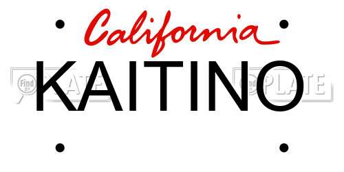 KAITINO California License Plate