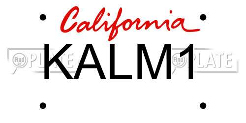 KALM1 California License Plate
