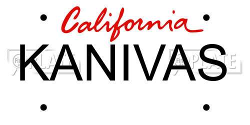 KANIVAS California License Plate