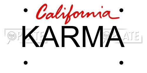 KARMA California License Plate