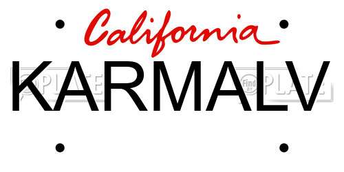 KARMALV California License Plate
