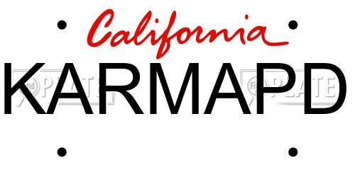 KARMAPD California License Plate