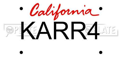 KARR4 California License Plate