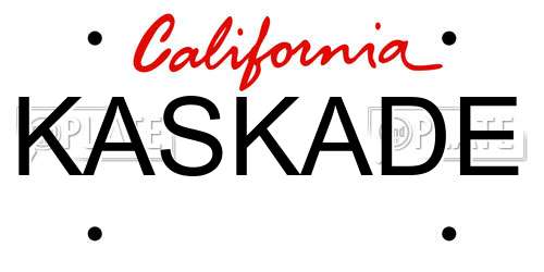 KASKADE California License Plate