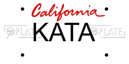 KATA California License Plate