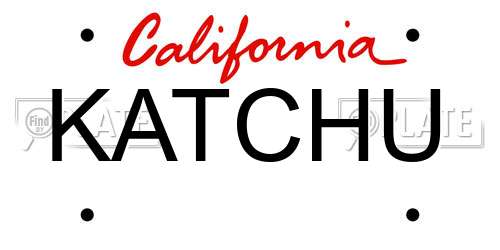 KATCHU California License Plate