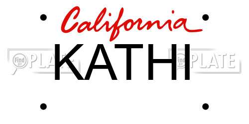 KATHI California License Plate