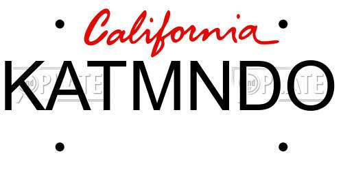KATMNDO California License Plate