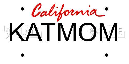 KATMOM California License Plate