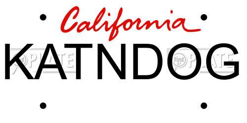KATNDOG California License Plate