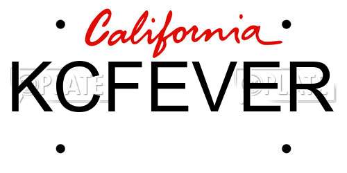KCFEVER California License Plate
