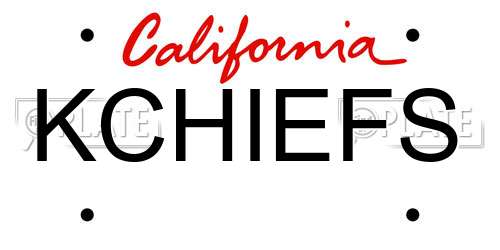 KCHIEFS California License Plate