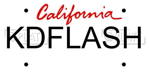 KDFLASH California License Plate