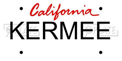 KERMEE California License Plate